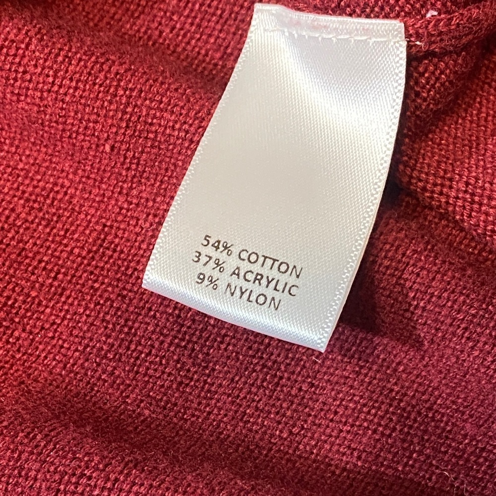 Roundtree & Yorke Men's Zip-Up Burgundy Sweater Vest - Picture 3 of 5